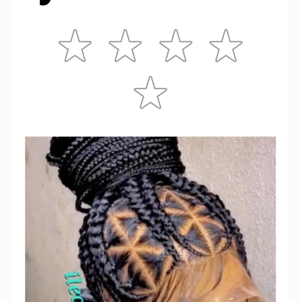 Full lace Medium size cornrow beautiful African braid Nigerian lace front wig